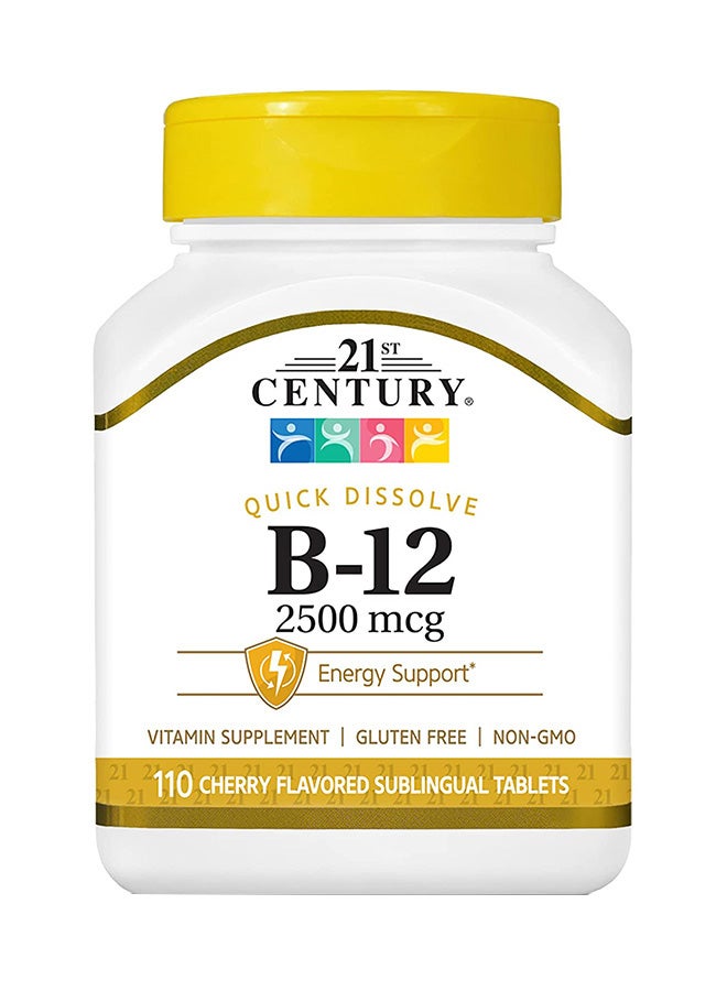 القرن الحادي والعشرون مكمل غذائي بفيتامين B-12، عيار 2500 ميكروجرام - 110 أقراص - Image 1